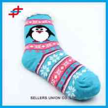 Penguin Pattern Girls Winter Indoor Warm Socks