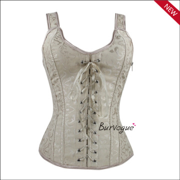 Lady waist cincher type honey bee sexy lace corset tops with strap waist slimming corset bustier plus size wholesale cheap