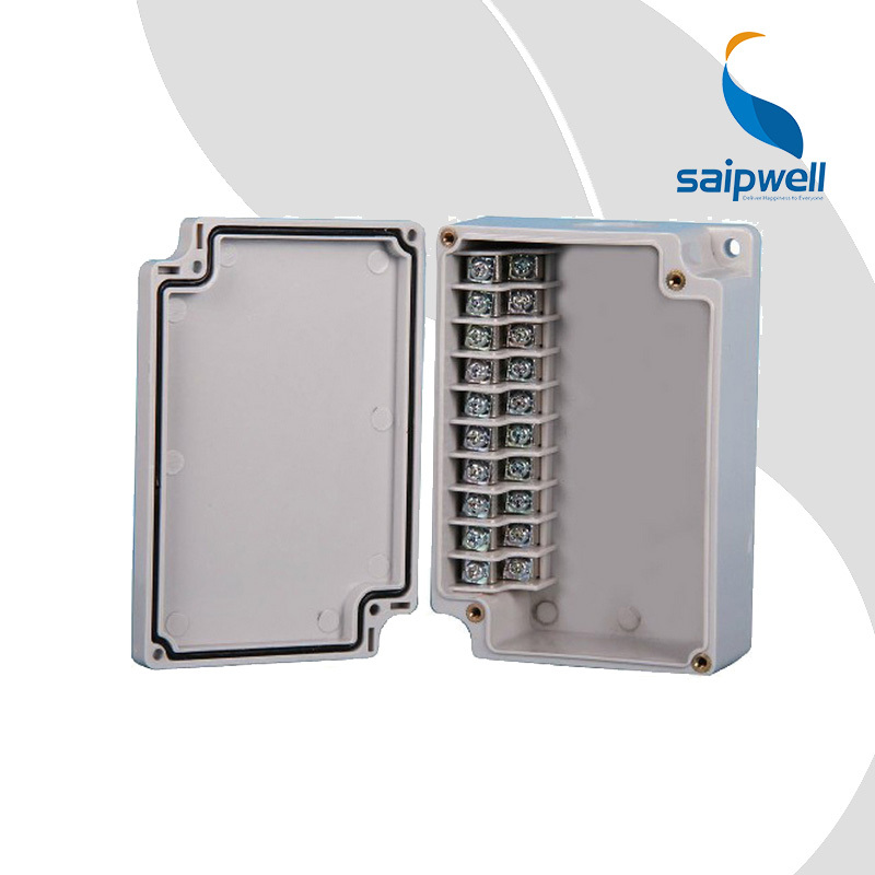 Saip/Saipwell SP-PG-10P 110*75*40mm IP66 terminal box with 10 terminal blocks, Fiber terminal box with ear