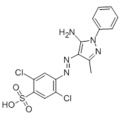 Acide benzènesulfonique 4- [2- (5-amino-3-méthyl-1-phényl-1H-pyrazol-4-yl) diazényl] -2,5-dichloro-CAS 12239-15-5