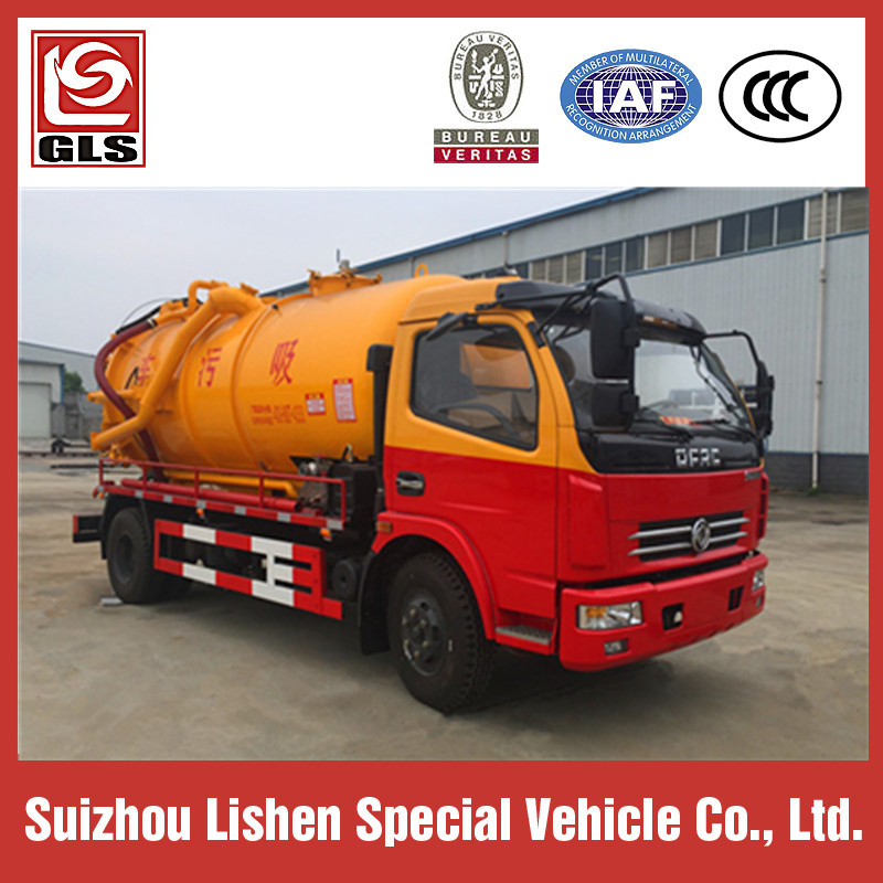 Dongfeng 4x2 5000L Vacuos de aguas residuales camiones cisterna de succión