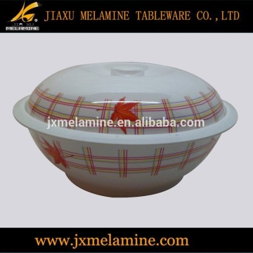 9" melamine round bowl with lid