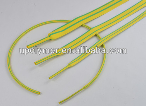 Cable wire green yellow striped sleeve