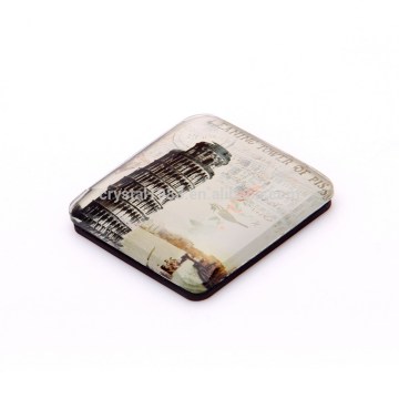 New Arrival Square Crystal Fridge Magnet Square Shaped Souvenir Fridge Magnet for Wholesale