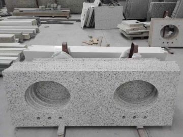 Double Sink Artificial White Quartz Countertop,Bathroom Vanity Top,Bench Tops