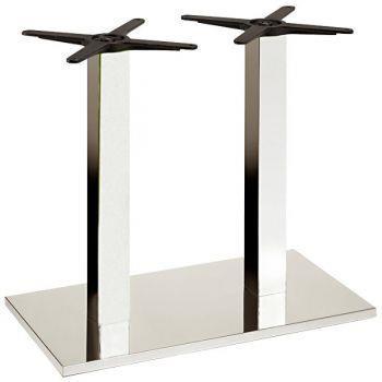 Rectangle S/S Table Base Stainless Steel Base Double Pole Bar Table Base