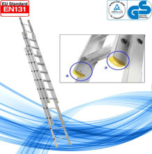 WK-E13 aluminum 3 section extension ladder/step extension ladder/three parts combination extension ladder