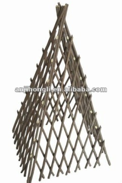 Natural Willow Expandable Obelisk Flower Pergola Border Fence