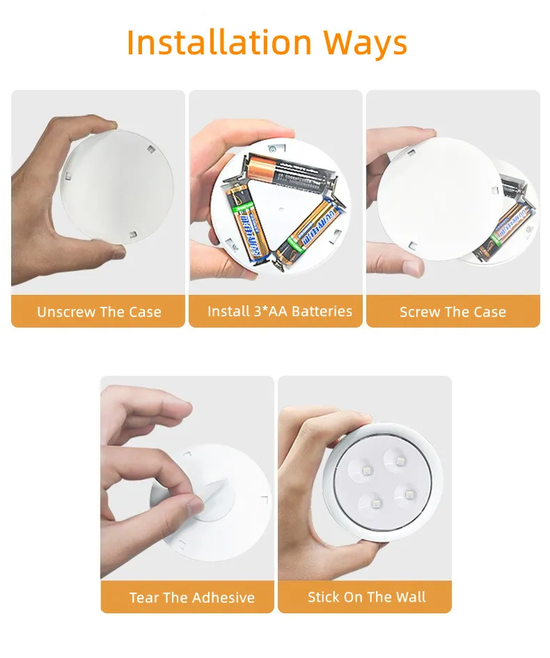 Dimmable Wireless RGB Puck Light for Stylish Home Decor