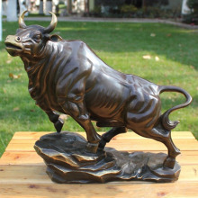 Small size metal craft bronze copper art decoration bull cow sculpture lucky bull cow statue ornaments