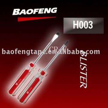 Plastic handle screwdriver