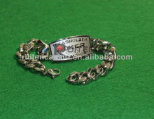 TEXASHOLD'EM POKER CHAIPION Metal Poker Bracelet Silvering Bracelet