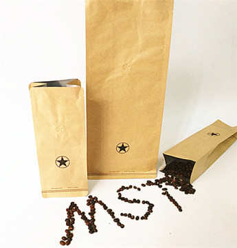 Coffee Beans Flat Bottom Pouch without Zipper