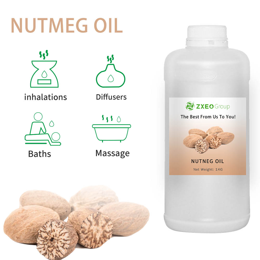 Extracción de aceite esencial de nuez moscada natural puro