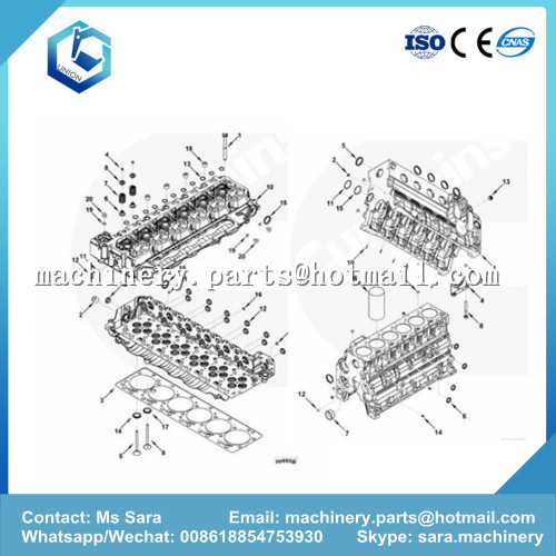 Parti del motore diesel dell&#39;escavatore per 6D114 6D125