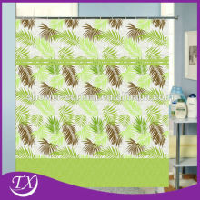 Polyester Febric Green Leaves Shower Curtain