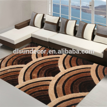 warm modern 3d long pile shaggy rug for home decoration