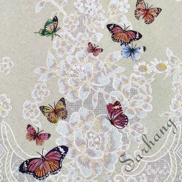 Butterflies fly off the wall,Mosaic artwork