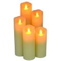 Dripless Flickering Moving Wick Led Flameless Pillar Candles