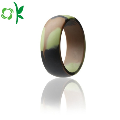 Pencampuran Cincin Jari Kamufags-warna Silikon Wedding Ring