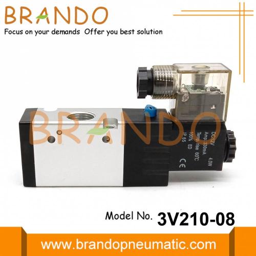 3V210-08 3 Port Pneumatic Solenoid Valve 12 Volt