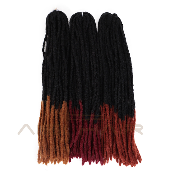 Aisi Hair Dreadlocks Ombre Color Crochet Braids Soft Goddess Faux Locs Synthetic Crochet Braiding Hair Extension For Black Women