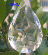 38mm Transparent crystal lighting decoration prism pendant suncatcher ornament
