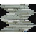 Gray Strip Glass Mixed Marble Decoration Mosaic