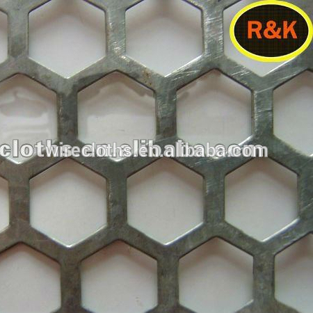 galvanized hexagon perforated metal screen sheet