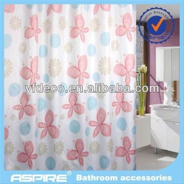 Polyester colorful design shower curtains