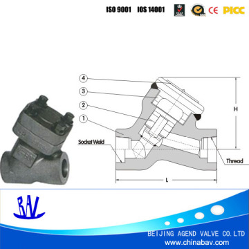 Forged Y-Pattern Piston Check Valve 800Lb