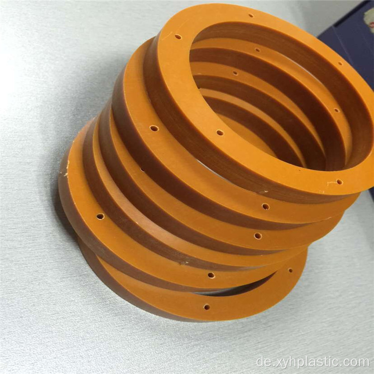 Verarbeitung von orangefarbenen Phenol-Laminat-Bakelit-Platten