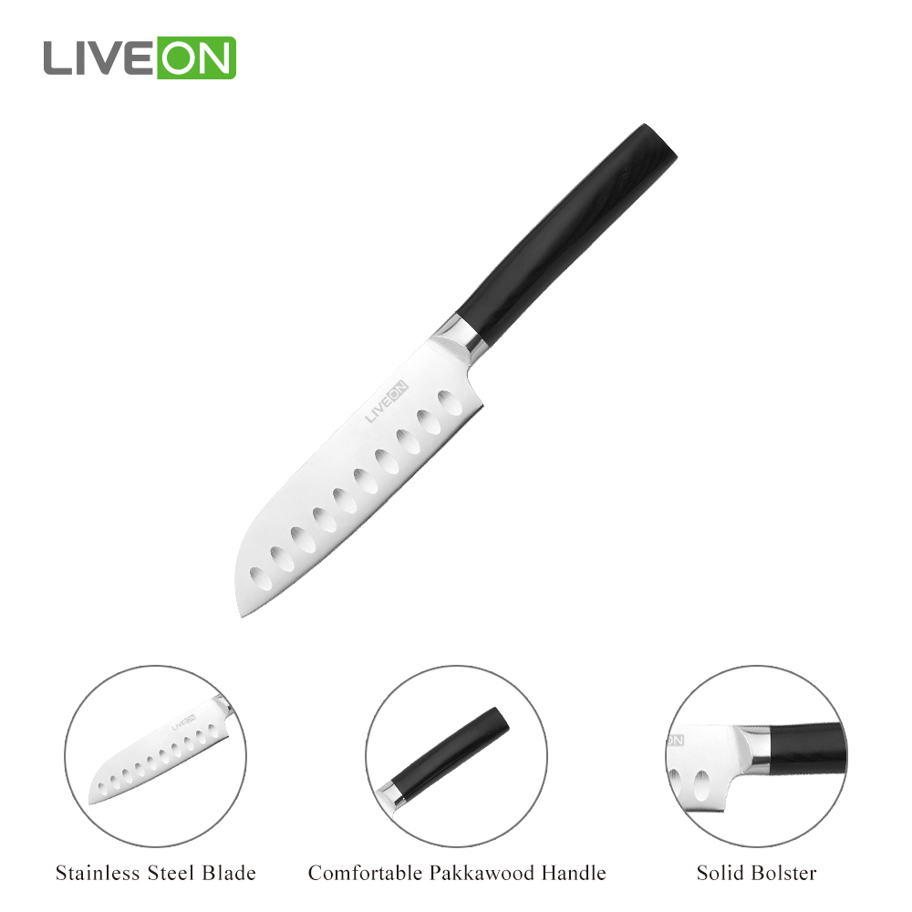 5 بوصة اليابانية الفولاذ المقاوم للصدأ Santoku سكين