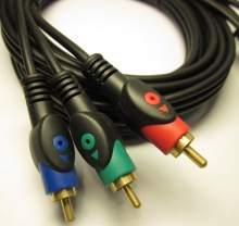 New 3 RCA Component Video Cable for HDTV DVD VCR (AV-085 YUV)