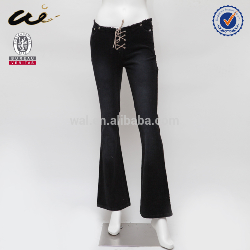 basic style autumn popular jeans pants price;flared jeans pant;flared denim pant