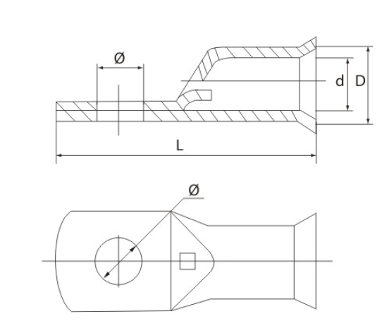 Cable Lug Electric Round Terminal Wire Electrical Crimp Tinned Sc Copper Compression Lugs