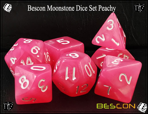 Pfirsichfarbene Würfel Set-2 Peachy Dice Set-2