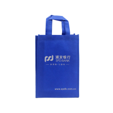 Blue Reusable Custom Non Woven Handle Bag