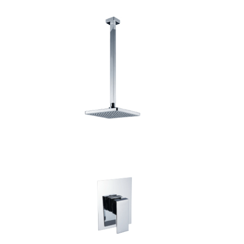 Concealed Bath Tap With Square Brass Chrome Plate