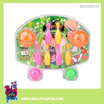 Sport toy basketball hoop and bowling set toy