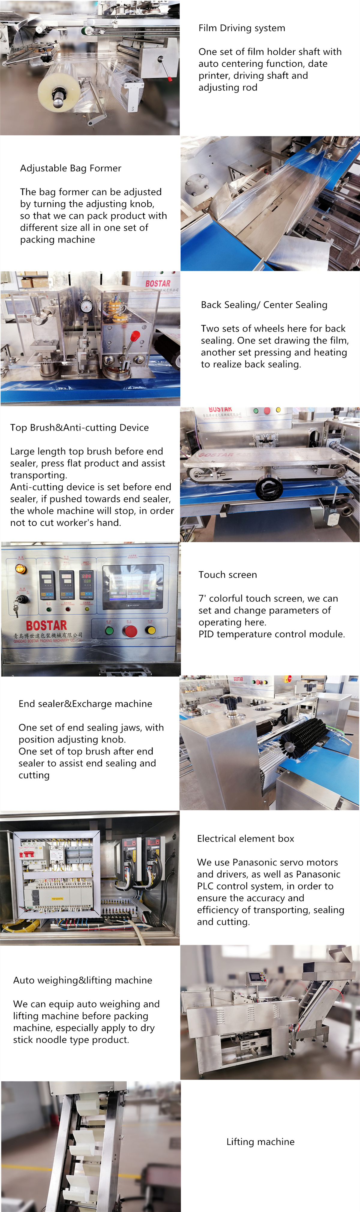 especificação detalhada de máquina de embalagem e pesagem de macarrão detailed specification of pasta weighing packing machine