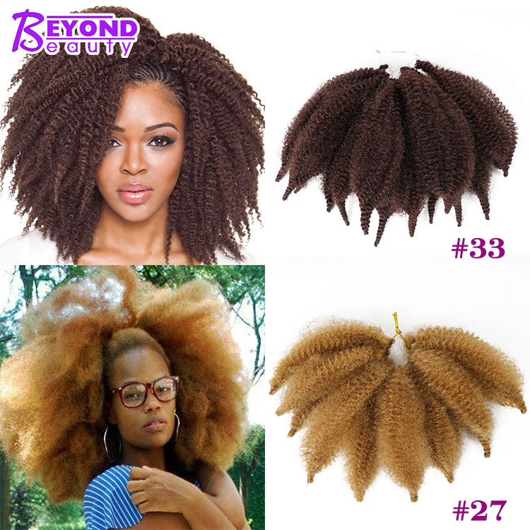 afro kinky marley braids hair twist crochet braids hair 8 inch synthetic Marley hair