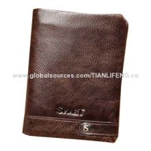 Leather wallets for business man, vertical section
