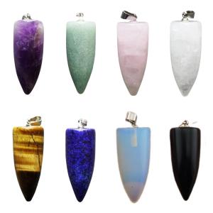 Colliers en cristal pour femmes Collier de pierre précieuse en cristal pour l&#39;énergie spirituelle Guérison Divination Pendant pour les hommes
