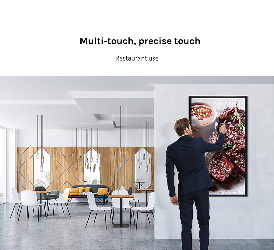Wall-mounted advertising player