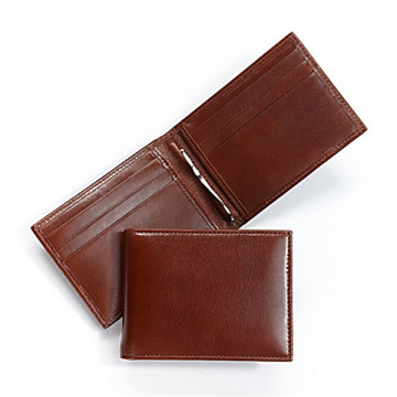 Bifold leather money clip wallets for men wallets with money clip