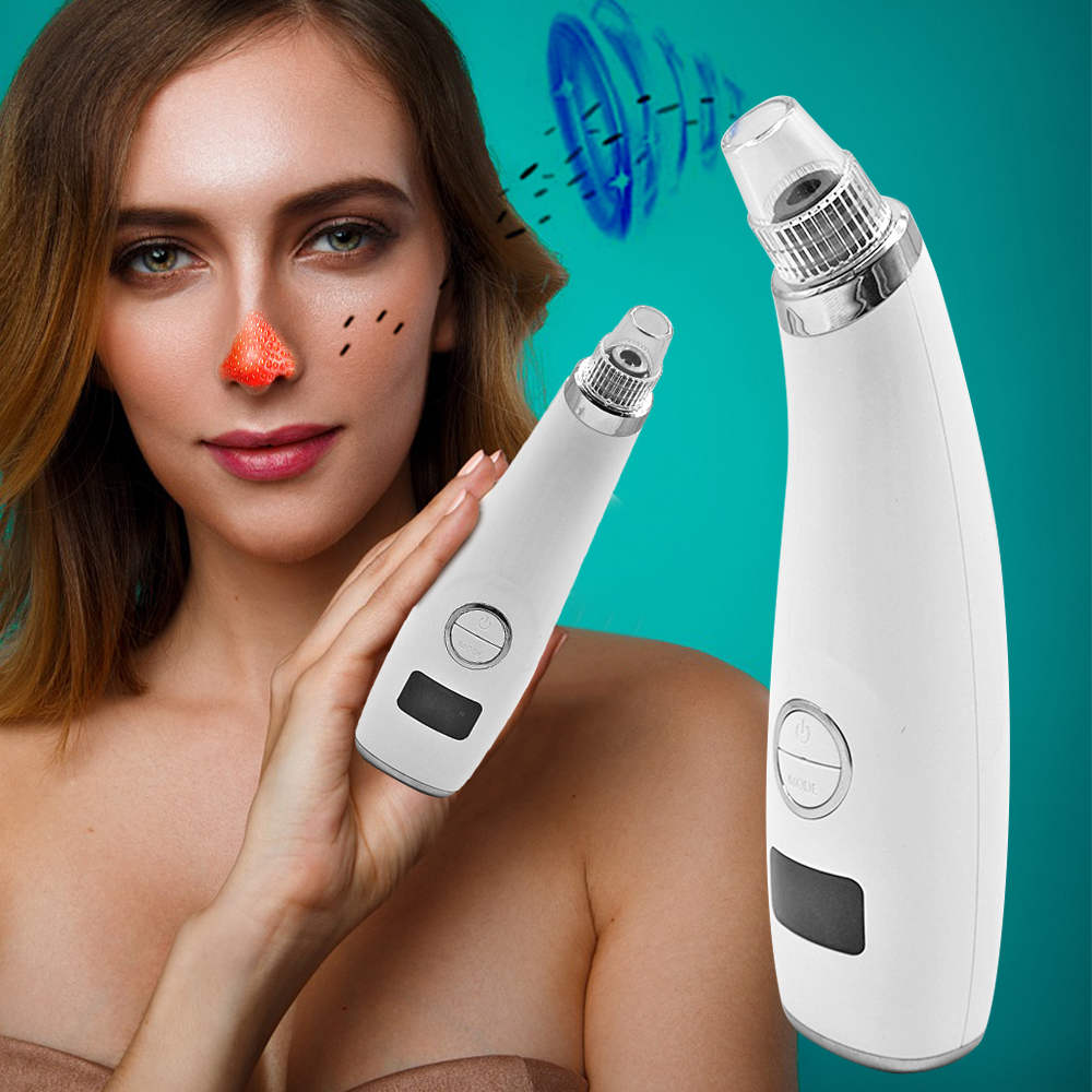 Warm function comedo suction beauty device 6 probes electric comedo pore extractor clean tool blackhead remover vacuum