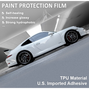 TPU glossy white car body paint protection film
