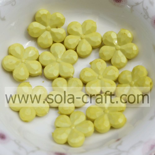 Loose Mixed Color Acrylic& Lucite Artificial Plum Flower Shape Solid Beads For Making Jewelry