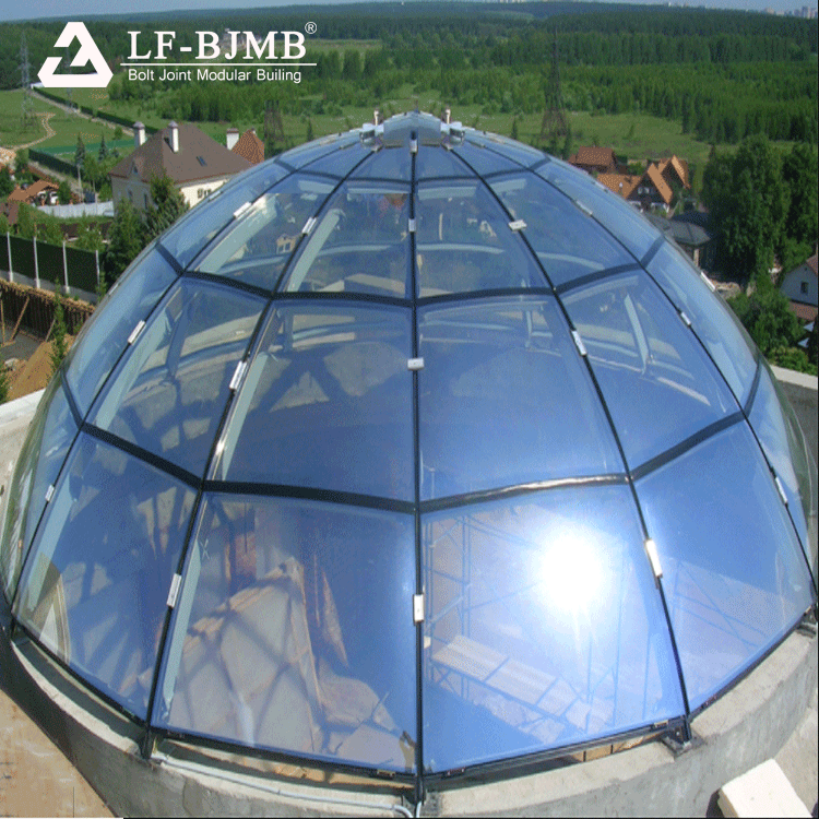 Prefabricated Steel Structure Space Frame Glass Roof Skylight Metal Mosque Domes